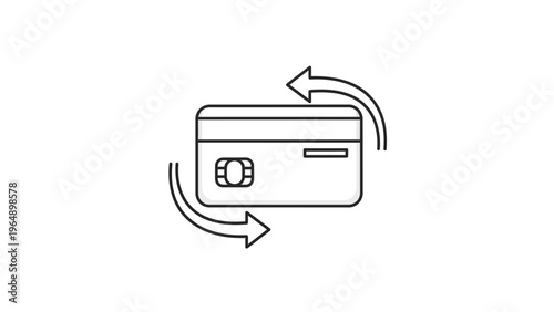 Credit Card Payment Transaction Illustration Icon.