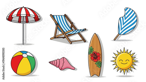 Beach Items and Summer Accessories Collection.