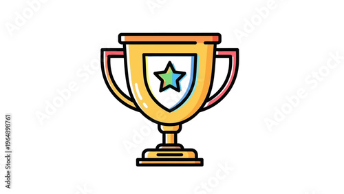 Golden Trophy with Star Emblem.