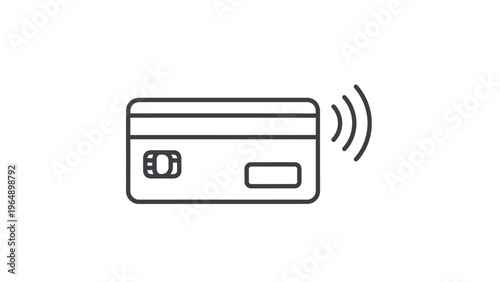 Contactless Payment Credit Card Illustration Design.