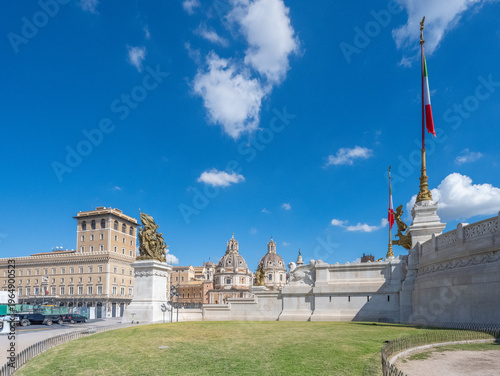 City of Rome, Pizza Venezia, Statua Equestre di Vittorio Emanuele II and Monument, Italy