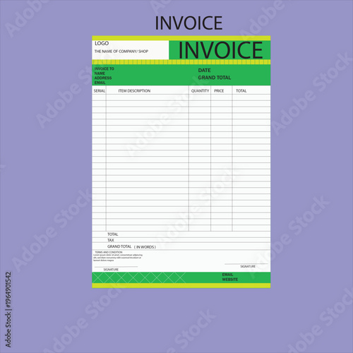 A modern invoice template