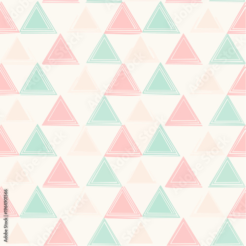 Pastel triangle geometric pattern hand drawn islamic background