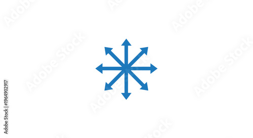 Blue Arrows Directional Navigation Icon.