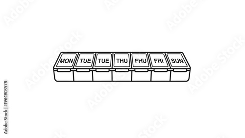 Pill Box Organizer for Daily Medication.