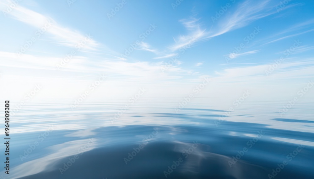 Fototapeta premium Dramatic aerial view of layered mountain clouds under soft sunlight with serene blue sky