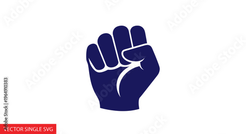 Fist Raised In Protest Icon Vector