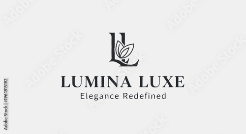 Lumina Luxe elegant logo design.