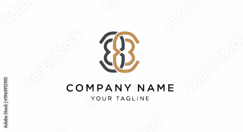 Company logo template with letter B.
