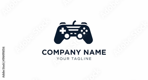 Gaming console logo template design.