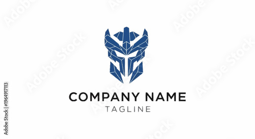 Canvas Print Decepticon logo design template with company name.