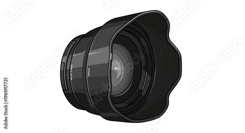 Camera Lens Close Up View.