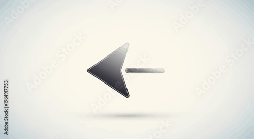 Metallic Right Arrow Button Icon.
