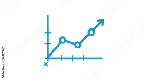 Blue Line Graph with Arrow.