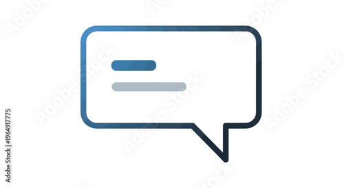 Simple speech bubble icon design.