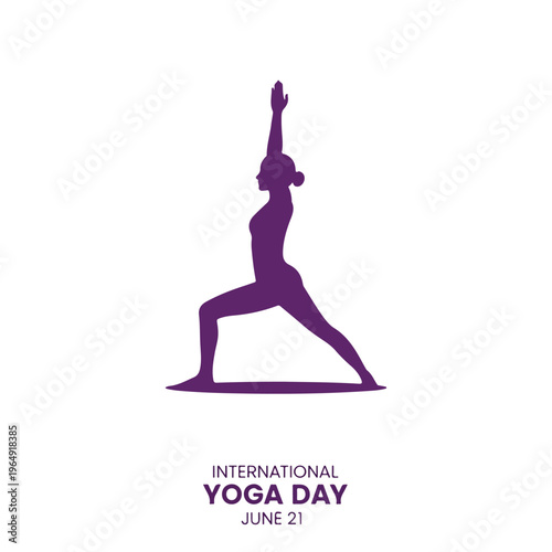 Yoga Pose Silhouette for International Yoga Day June 21