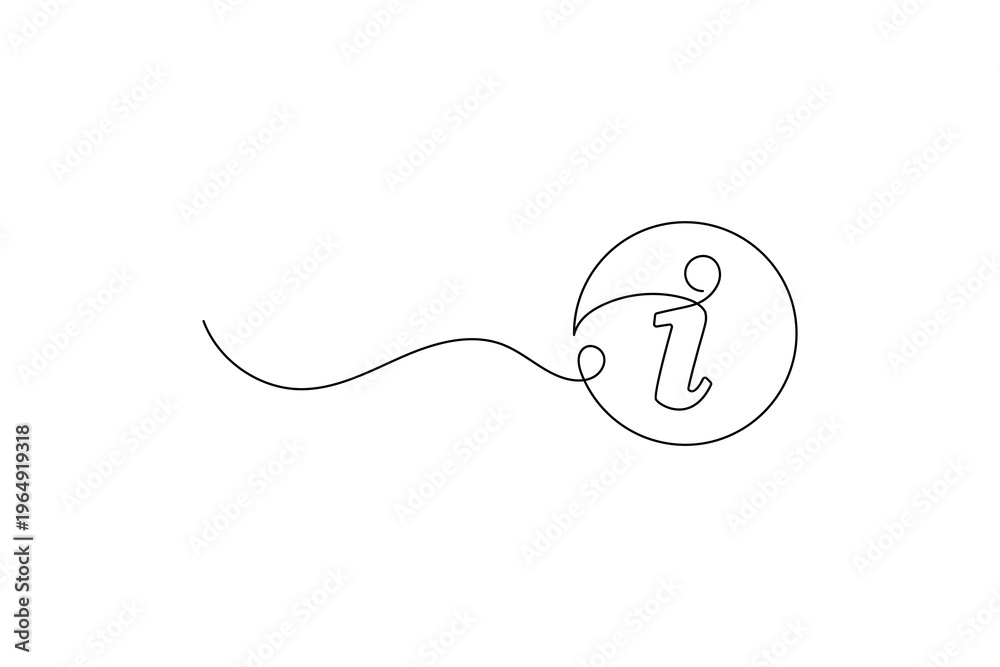 Obraz premium Information symbol outline art for informational signs and notices