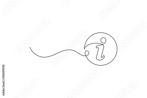 Information symbol outline art for informational signs and notices