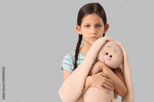 Sad girl with autistic diso...