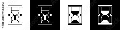 Time black and white icon design concept	
