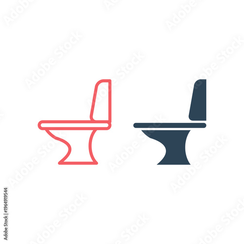 Toilet icons set, toilet bowl logo vector illustration.
