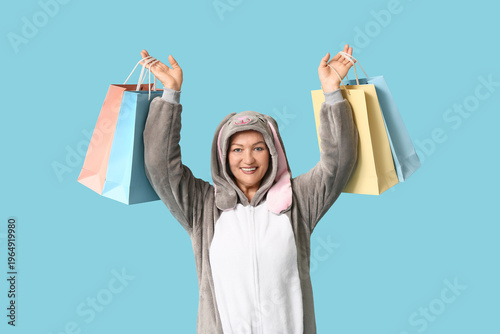 Funny senior woman in Easte...