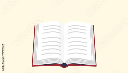 Simple flat icon depicting an open book, representing reading,  school,  textbook