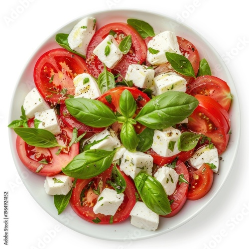 Caprese salad vegetable tomato plate.