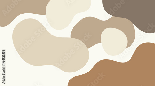 Abstract colorful organic shapes forming a soft, modern composition with pastel blobs.