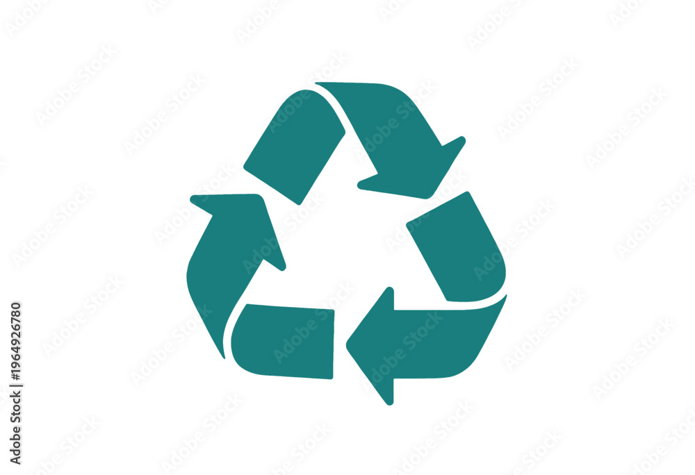 Obraz premium Recycle Symbol Vector Icon, Minimalist Green Eco-Friendly Loop Design for Sustainability and Environmental Projects