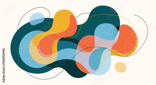 Colorful abstract shapes design elements.