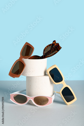 Decorative podiums with dif...