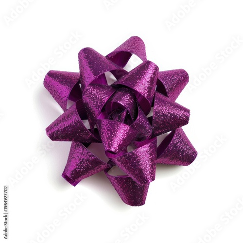 Sparkling purple gift bow