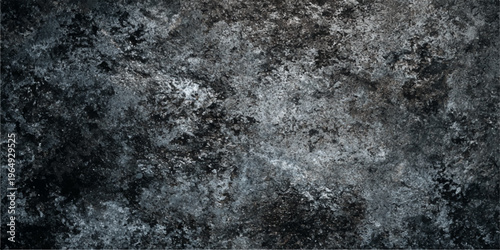 Abstract black stone texture with a grunge marble pattern and rough granite surface creates a dark textured background design for a cold material wallpaper