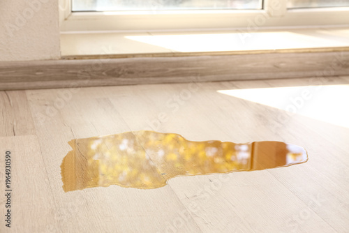 Wooden laminate floor with ...