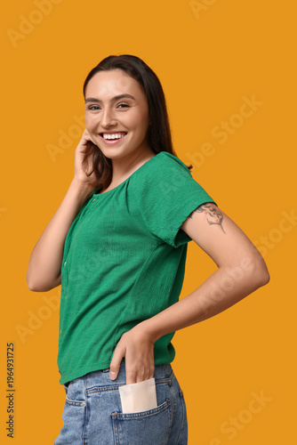 Beautiful young woman with ...