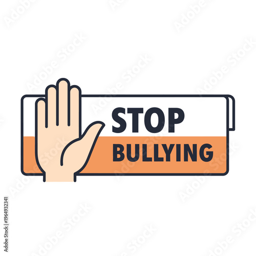 Stop Bullying Sign with Hand Gesture - Anti-Bullying Campaign Concept