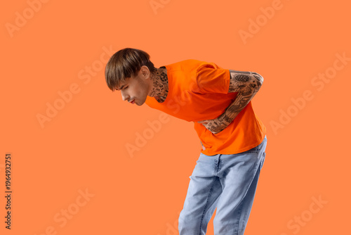 Young man suffering from st...