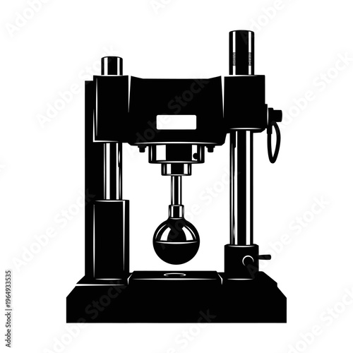 Silhouette of a Heavy Pendulum Impact Tester for Industrial Material Strength Analysis