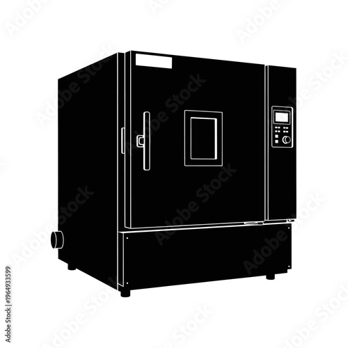 Silhouette of a Climatic Chamber for Environmental Aging and Material Stress Testing