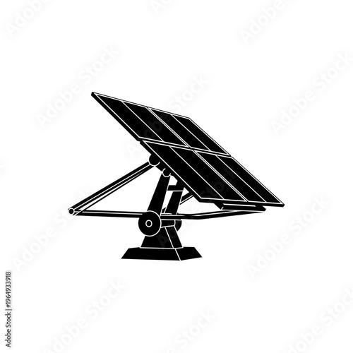 Silhouette of a Tilting Dual-Axis Solar Tracker for Greenhouse Renewable Energy Systems