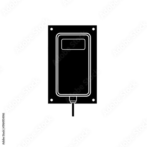 Silhouette of a Greenhouse Climate Controller Box for Wall Mounted Automation