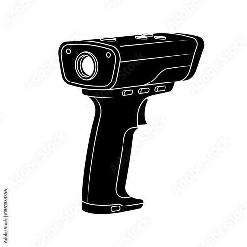 Silhouette of a Handheld Leaf Area Index Meter Optical Scanner for Crop Data