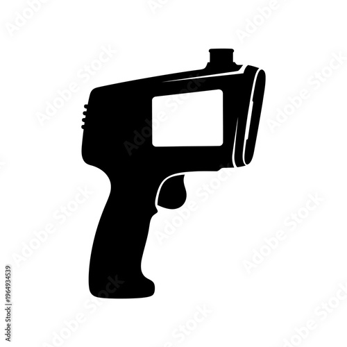 Silhouette of a Handheld Particle Counter Air Quality Monitor for Cleanrooms