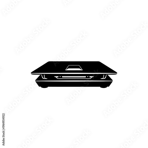 Smart Hive Scale Remote Weight Monitor Black Vector Silhouette for Precision Beekeeping