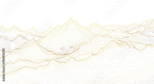 Abstract flowing organic lines with subtle golden dots creating a delicate