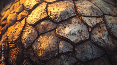 glyptodon armored shell texture, generative ai