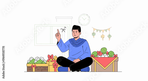 Man presenting at whiteboard with charts and graphs.