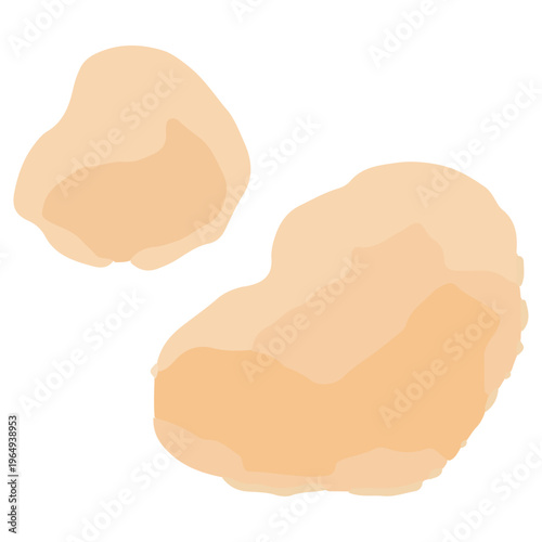 芋ほり（じゃがいも）のアイコン 水彩のぬくもり：幼稚園HP用ベクターアイコン