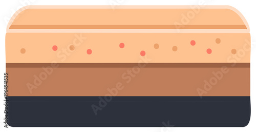Cross-section view of human skin layers showing epidermis and dermis with pores